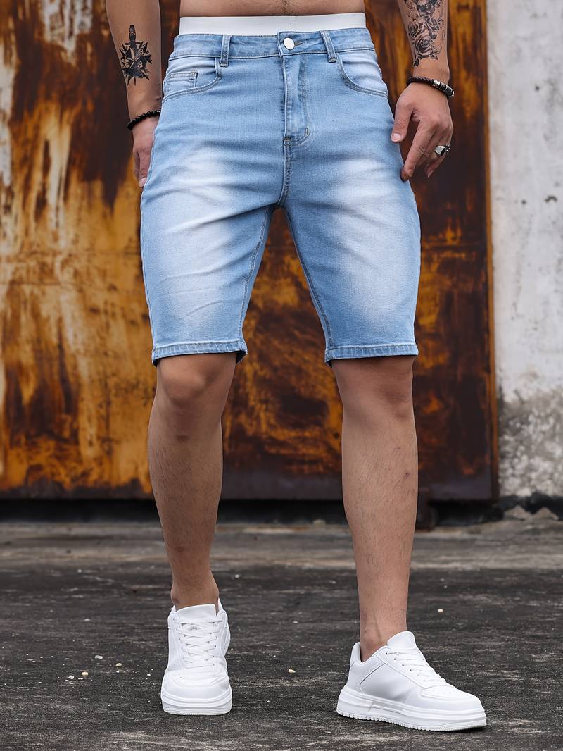 James slim fit summer denim shorts