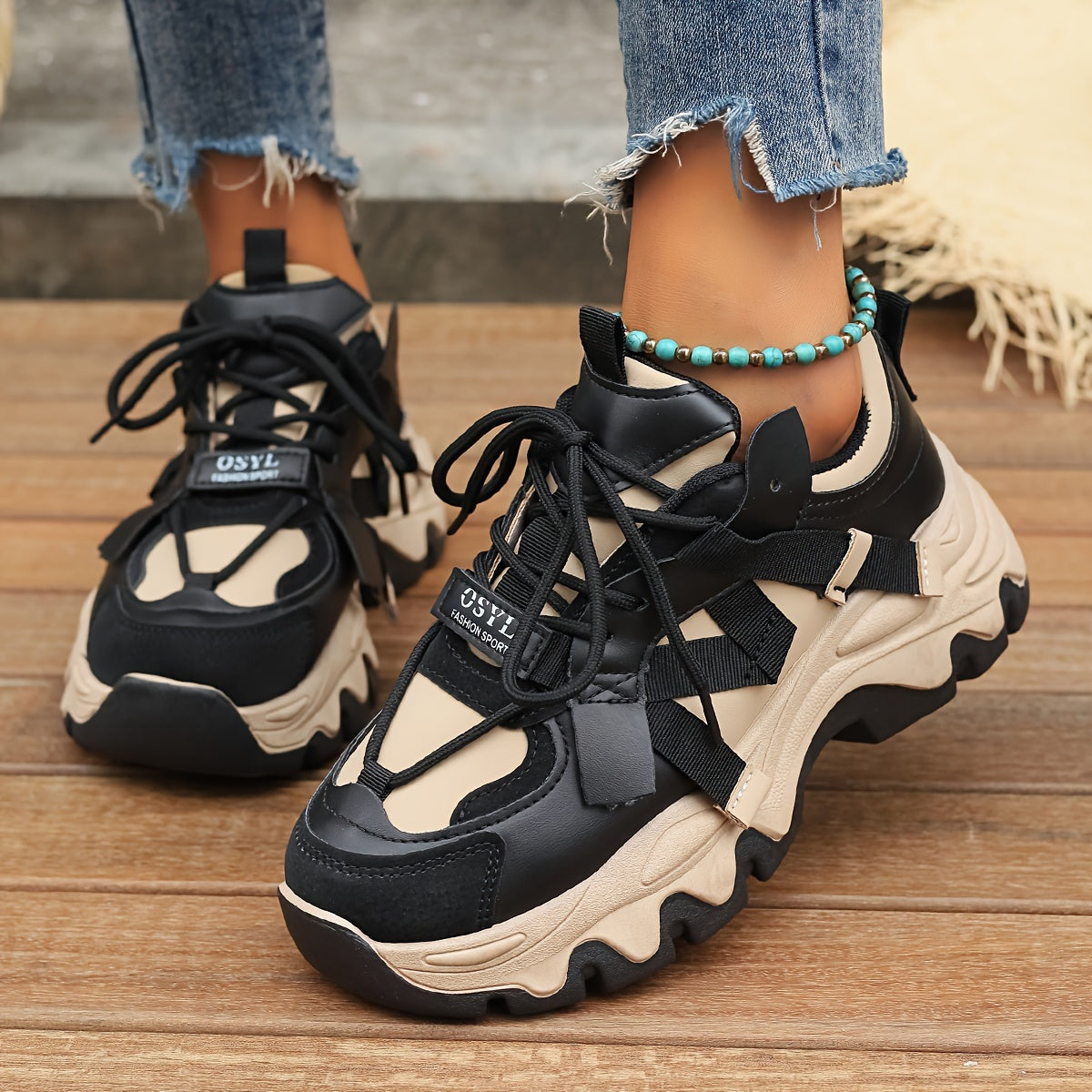 Casual Color Block Sneakers for Women | Perfect for Casual Days