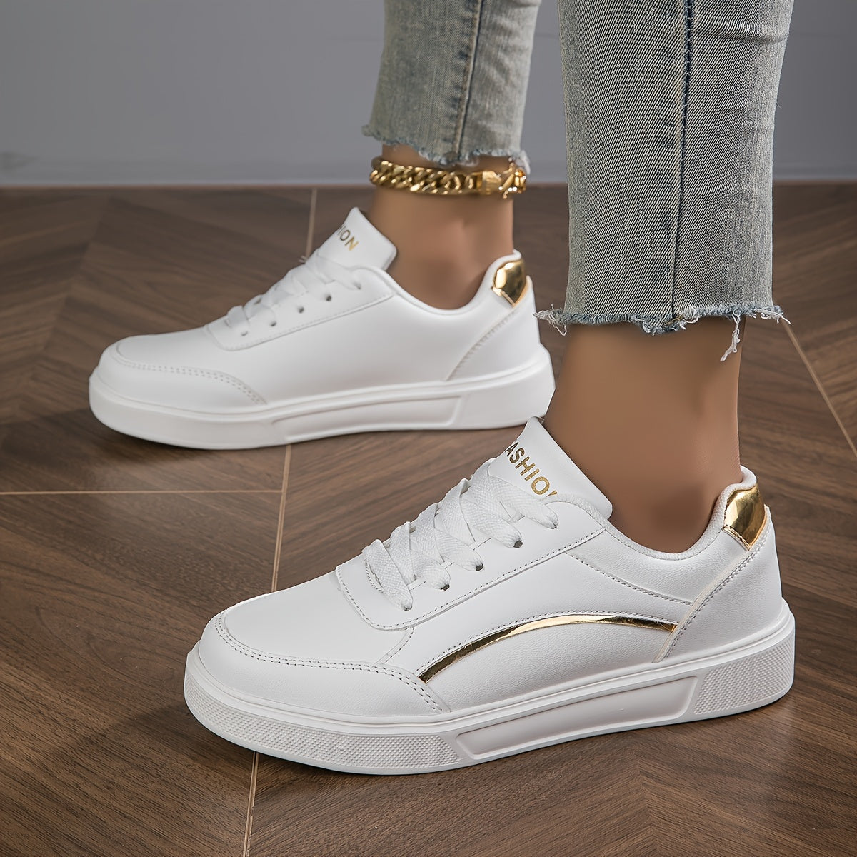 Casual Trendy Flat Skate Sneakers for Women | Perfect for Casual Days