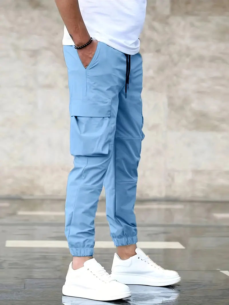 Jacob – trendy cargo pants with drawstring for men