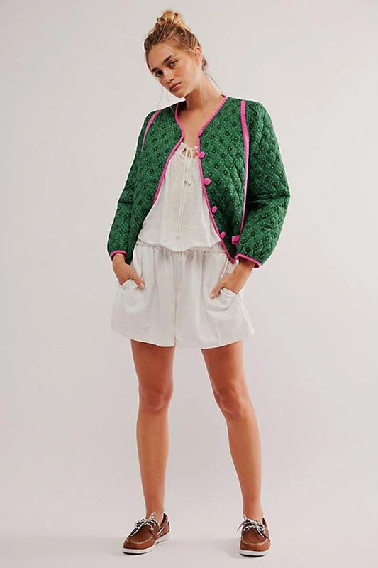 Green Quilted Jacket