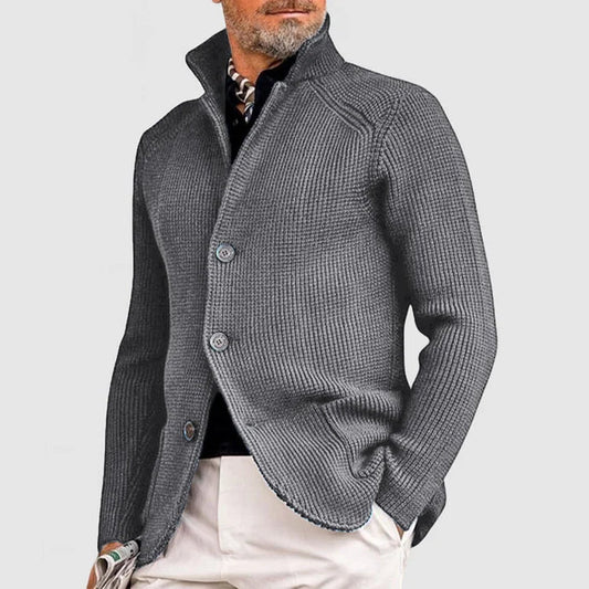 Kendu | Men's coat with elegant lapel and knitted pocket