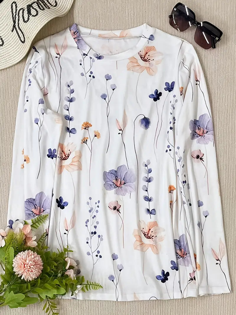 Hester - long sleeve t-shirt with floral print