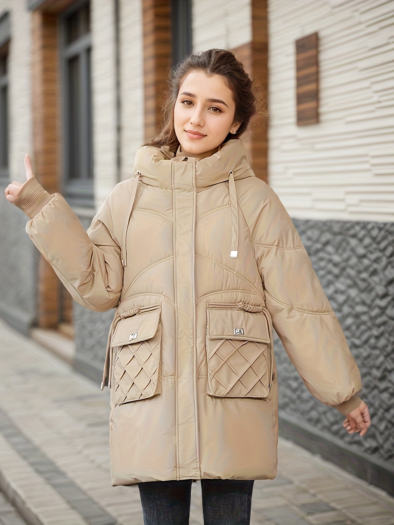 Stylish Middle Long Puffer Jacket for Women | Perfect for Casual Days