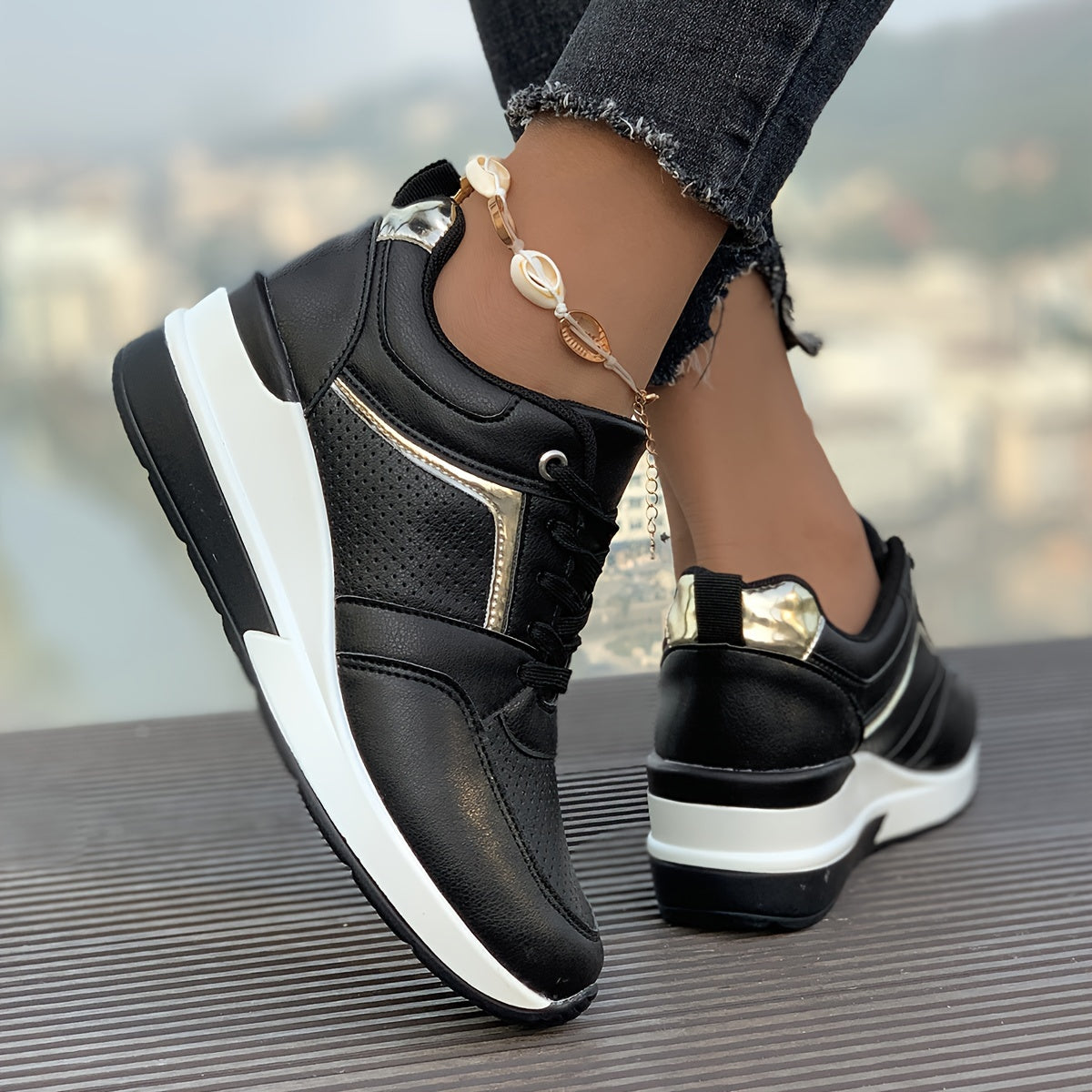 Casual Solid Color Casual Sneakers for Women | Perfect for Everyday Wear