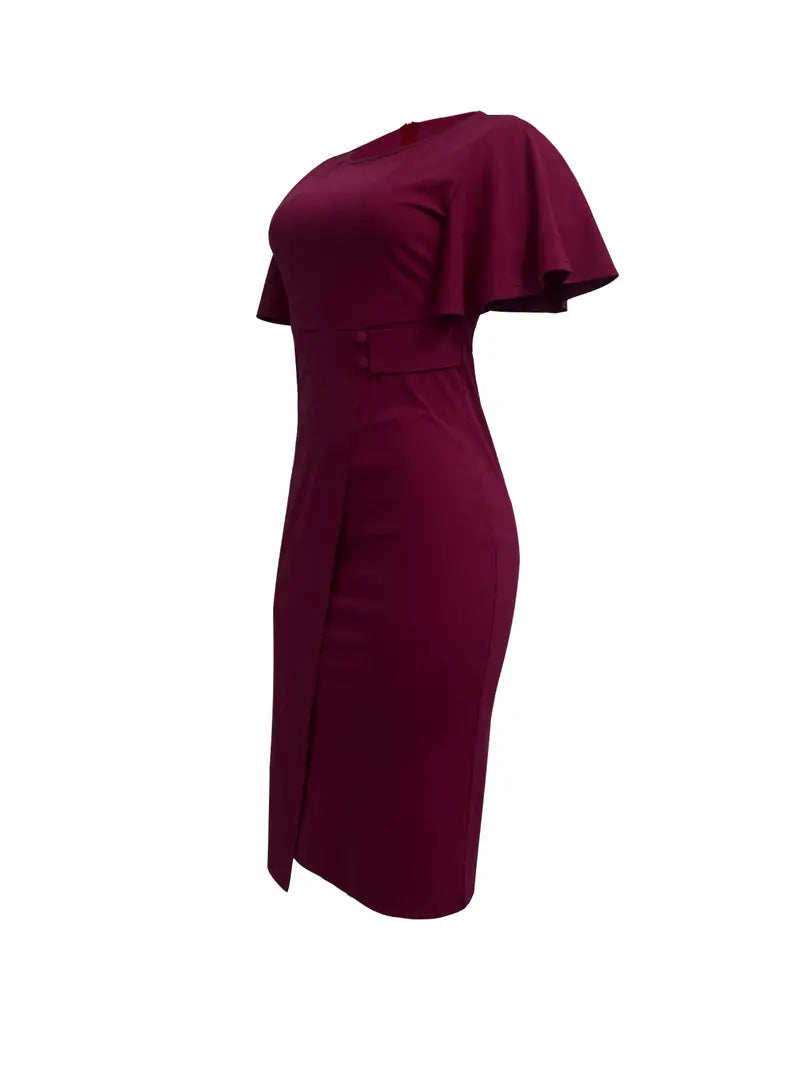 Scarlett – elegant wrap dress with slit for spring and summer