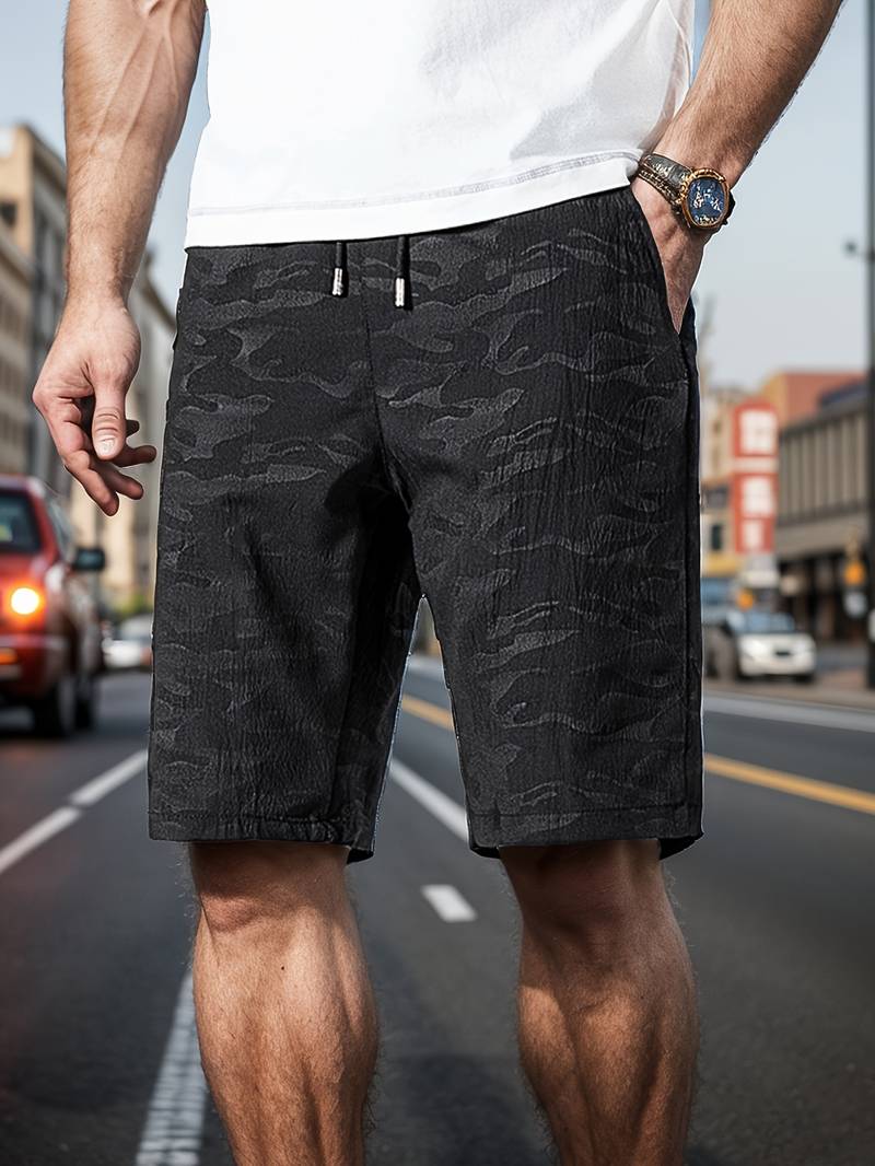 Matthew breathable drawstring camo shorts