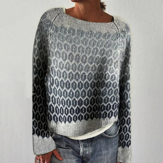 Elle&vire - gray sweater with details