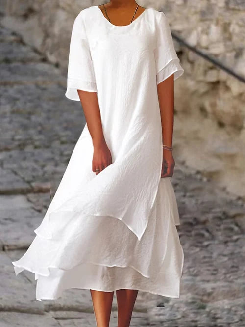 Cotton and linen dress