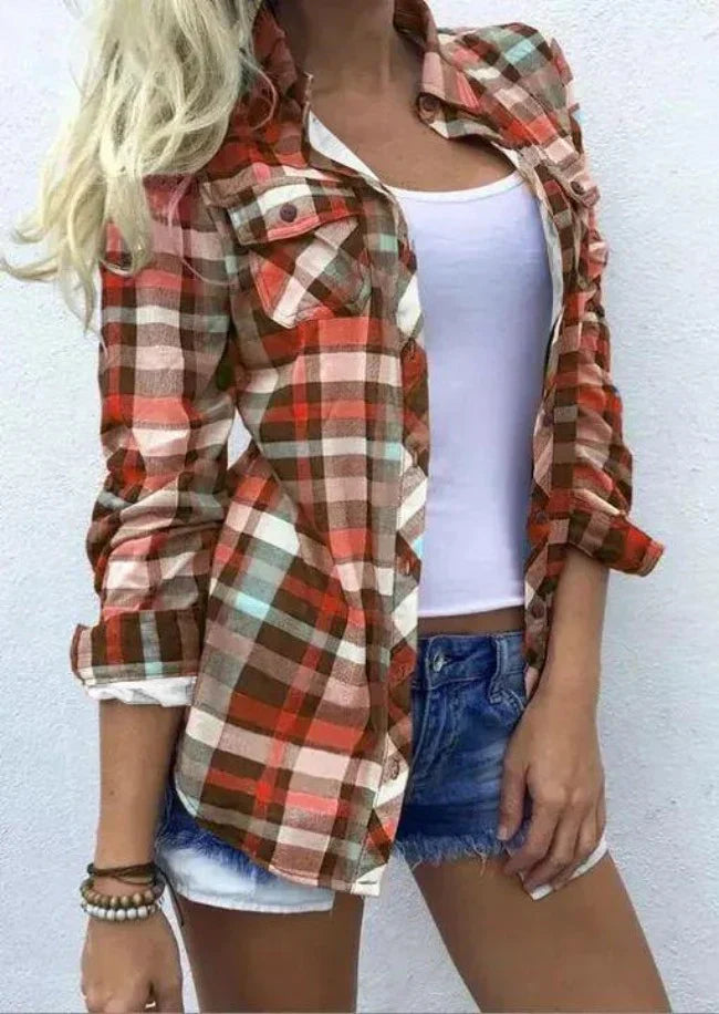 Eirina - checked women's blouse