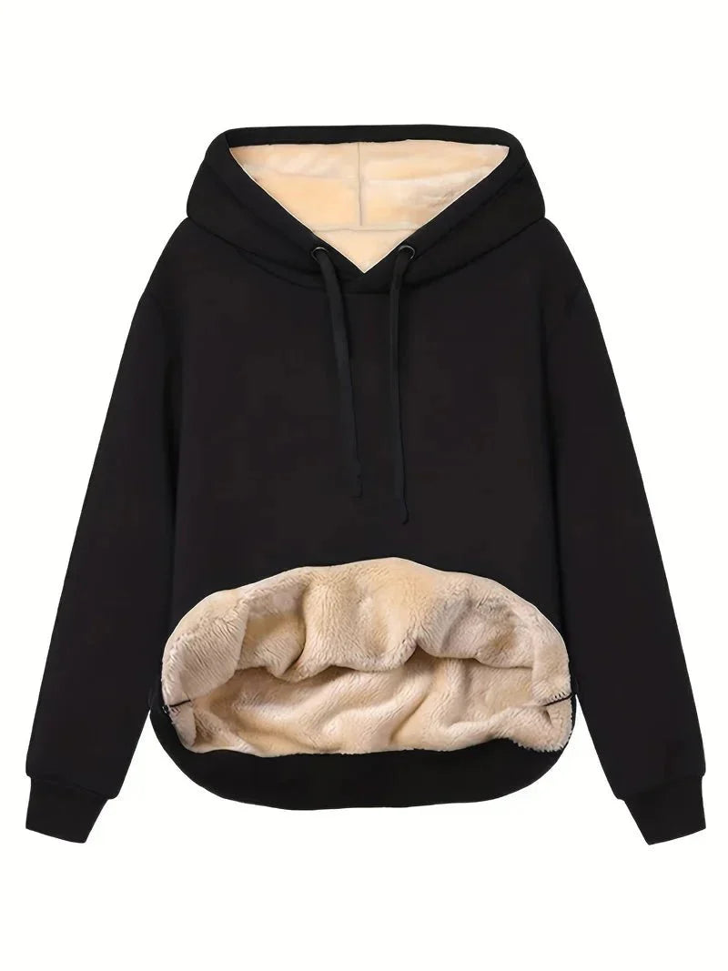 Fleece-Lined Kangaroo Pocket Hoodie