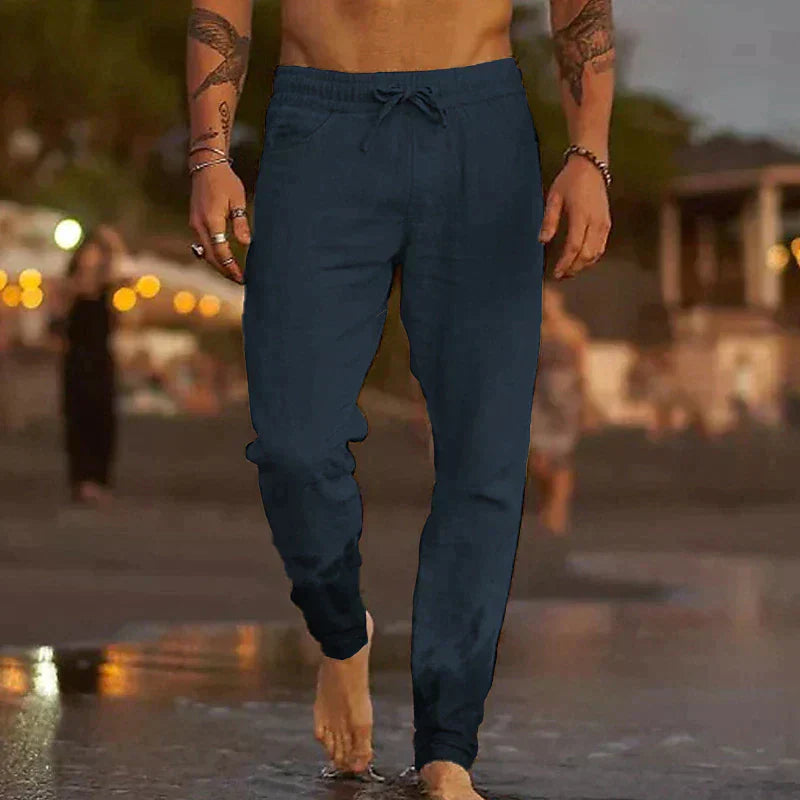 Leisure trousers made of linen for men - jaxx