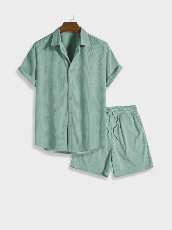 Corduroy summer set with buttons