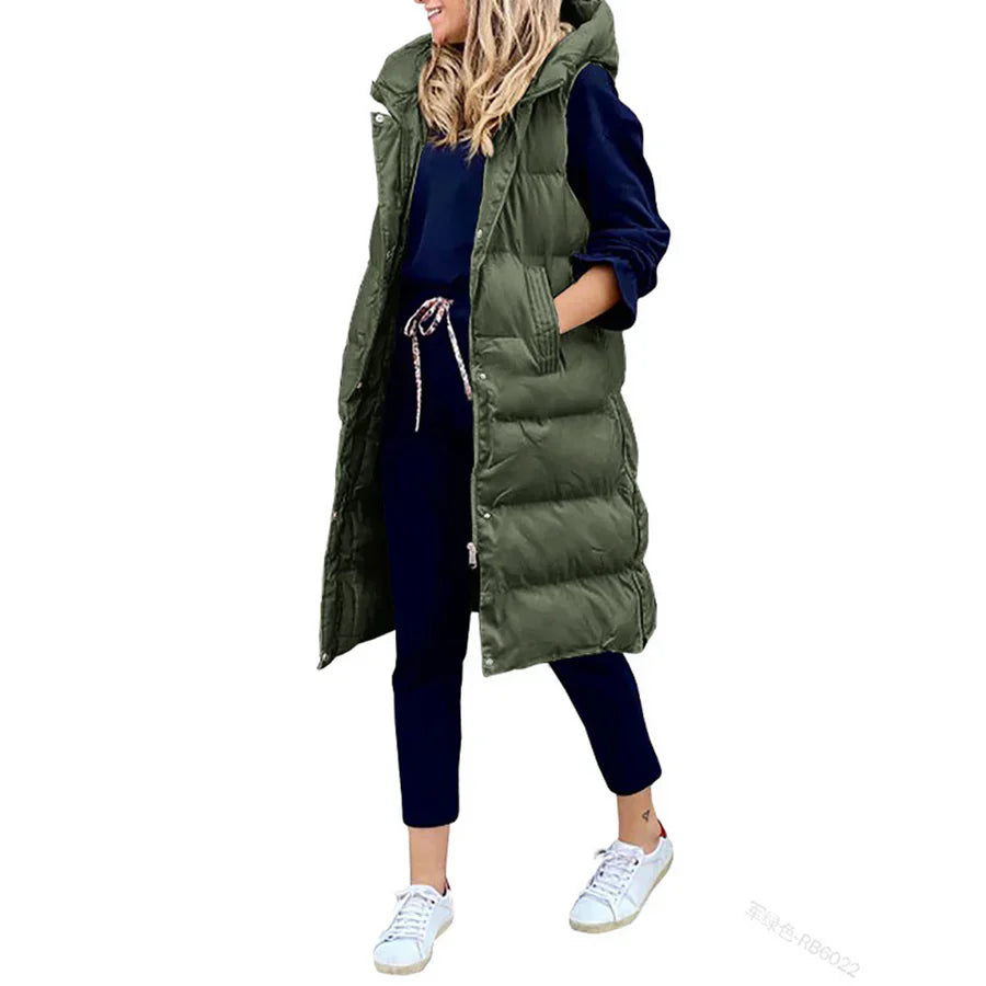 Amelia – sleeveless warm jacket for spring