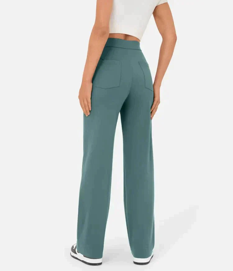 Gyula - elastic casual trousers with a high waist