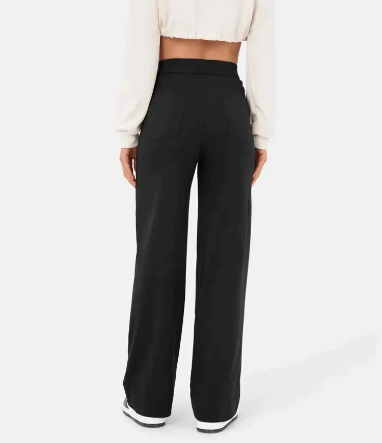 Gyula - elastic casual trousers with a high waist