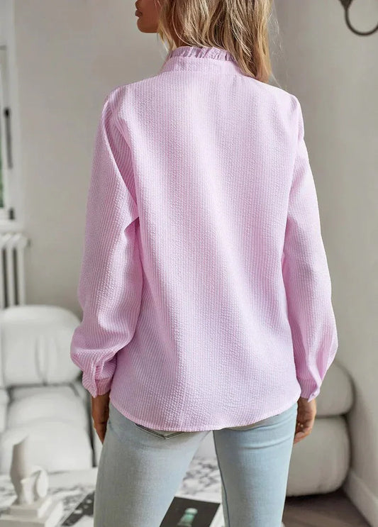 Designed elegant long sleeve blouse