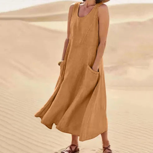 Grace – long linen dress for women