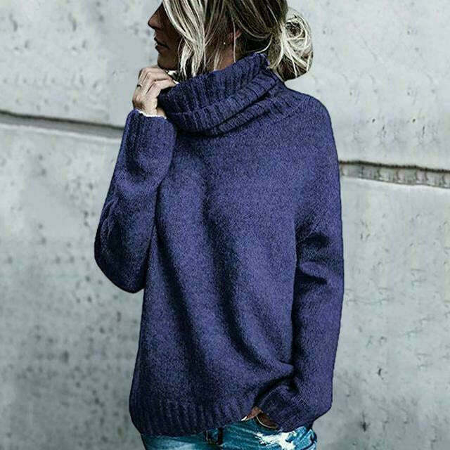 Comfortable Oversized Wool Turtleneck Sweater for Women | Perfect for Casual Days