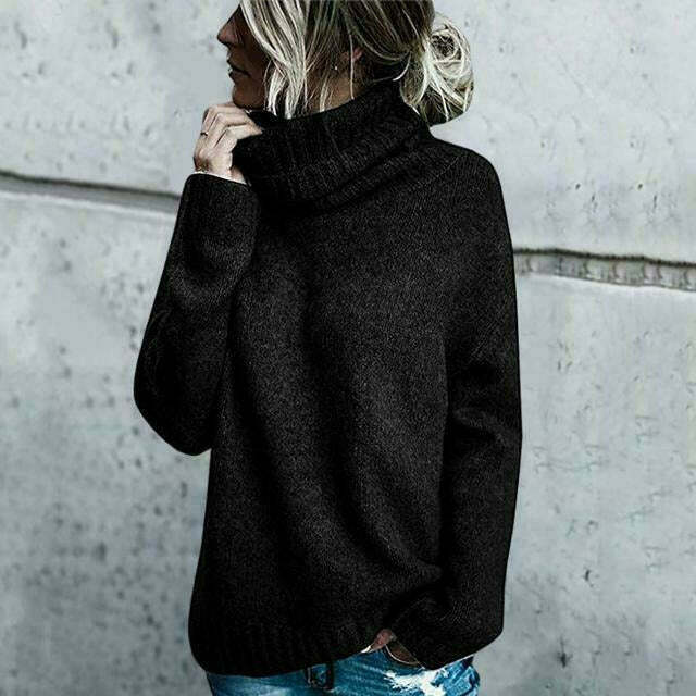 Comfortable Oversized Wool Turtleneck Sweater for Women | Perfect for Casual Days