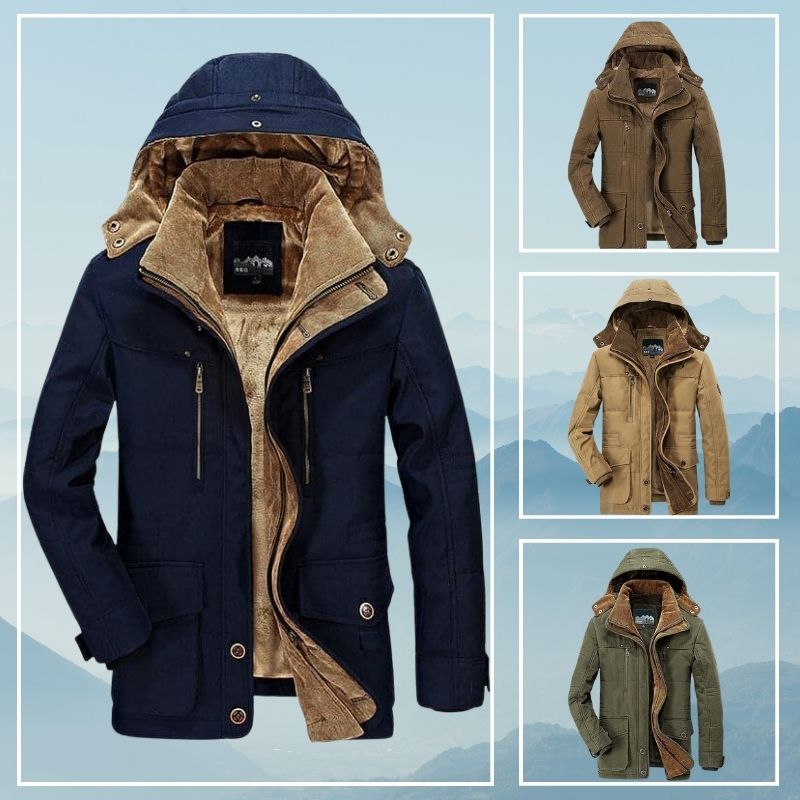 Mens Coat Winter Jacket Warm with Fur Lining | Perfect for Outdoor Activities