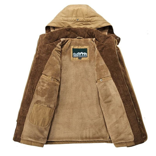 Mens Coat Winter Jacket Warm with Fur Lining | Perfect for Outdoor Activities