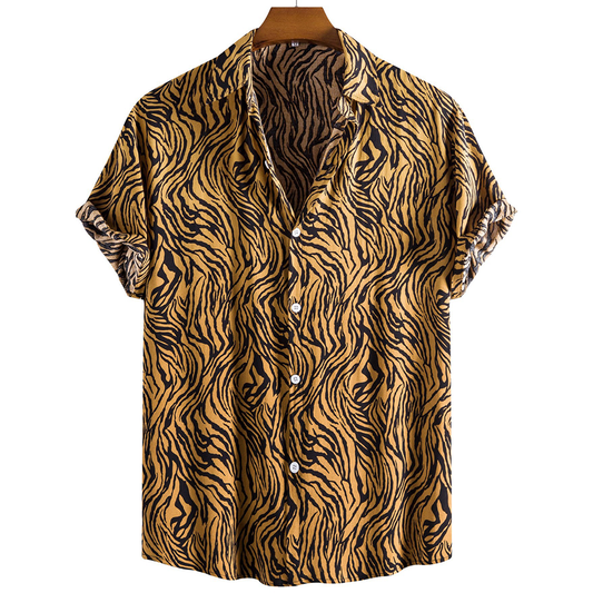 Zeus - polo shirt with tiger print