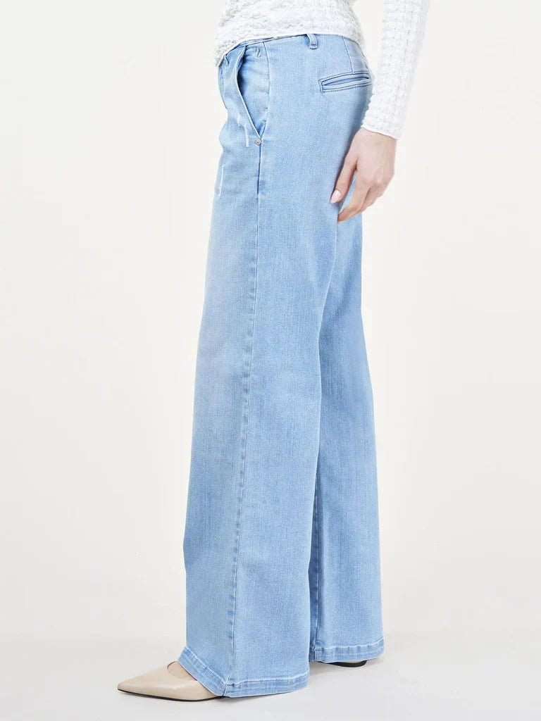 Marlene – wide leg sunny blue destroy