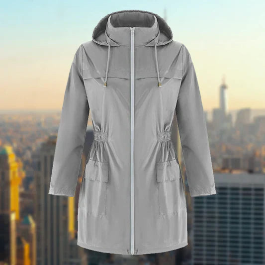 Waterproof women's outdoor rain jacket