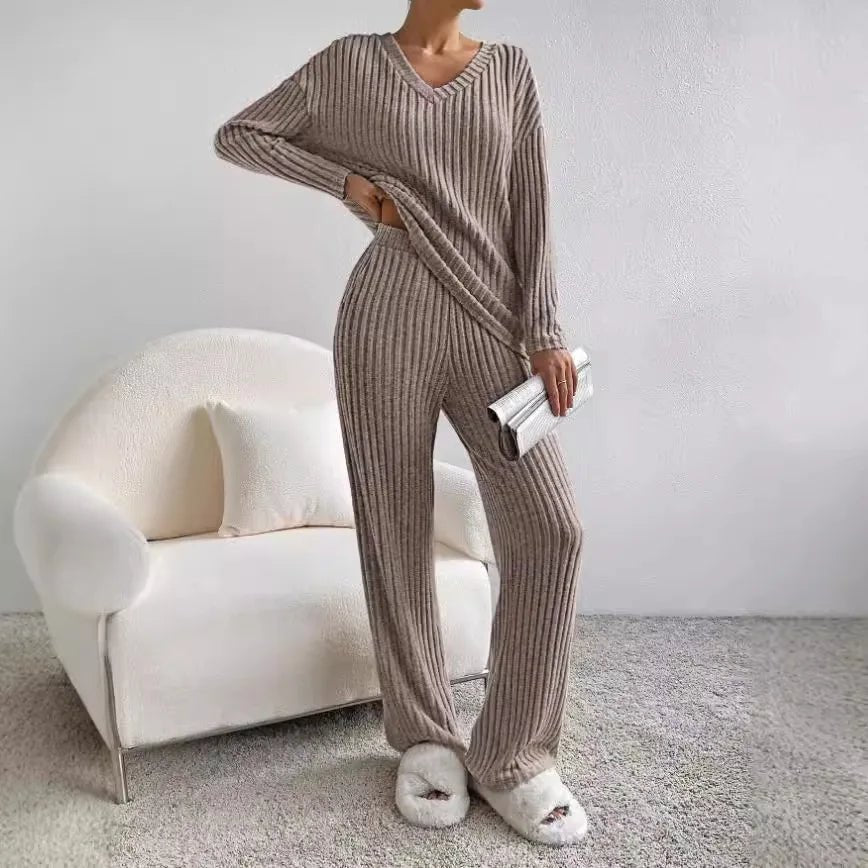 Ribbed Knit Lounge Set