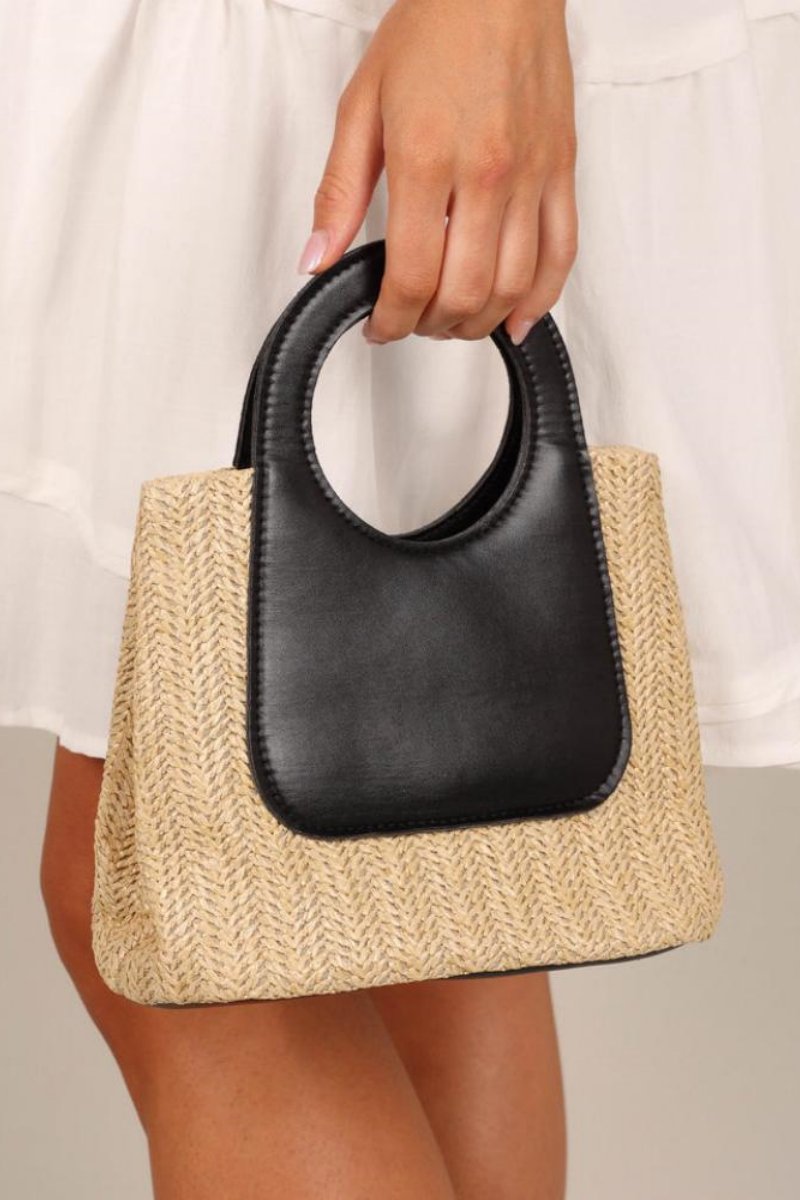 Sigrid Leather Straw Tote Bag