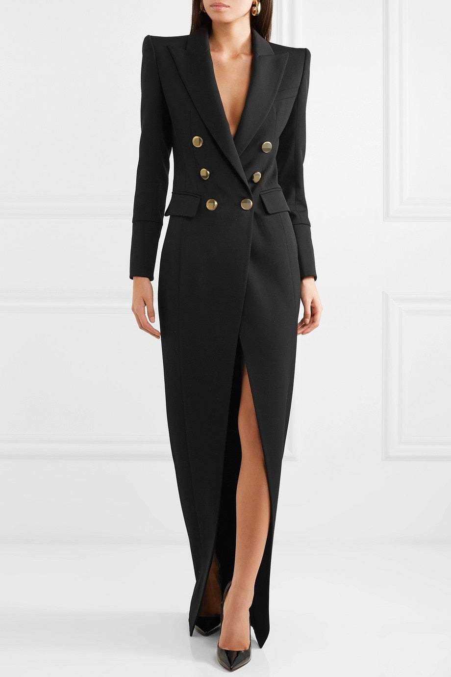 Simona Tuxedo Maxi Blazer Dress