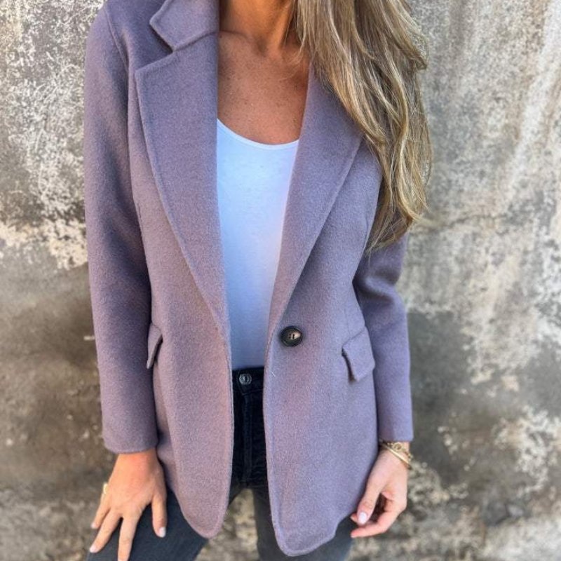 Single-Button Blazer Coat