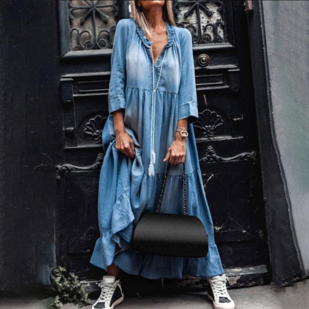 Rosy | fashionable denim dress