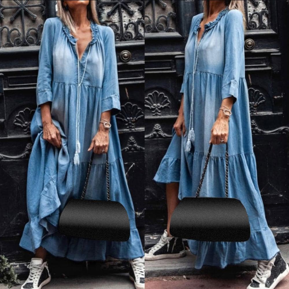 Rosy | fashionable denim dress