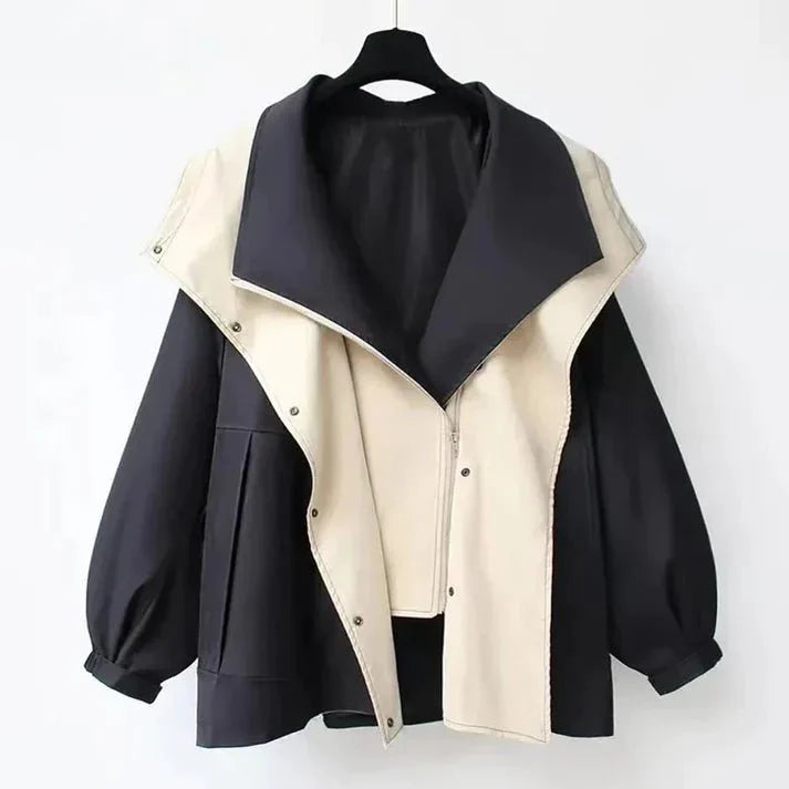 Two-Tone Hooded Jacket