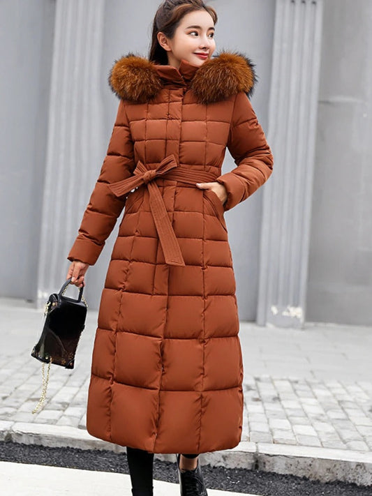 Luella – longer warm winter coat with belt for women