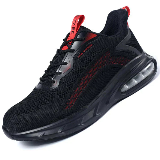Breathable safety shoes with high soles - frieder