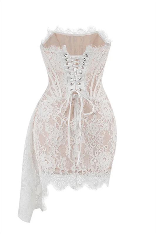 Venus Strapless Lace Corset Mini Dress