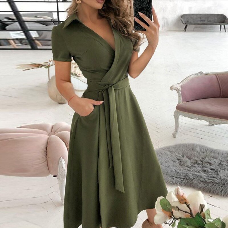 A-line tie dress