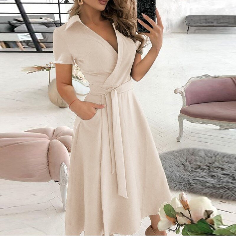 A-line tie dress