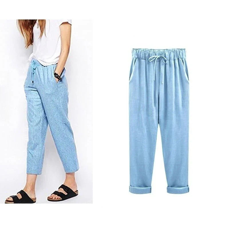 Cotton linen trousers