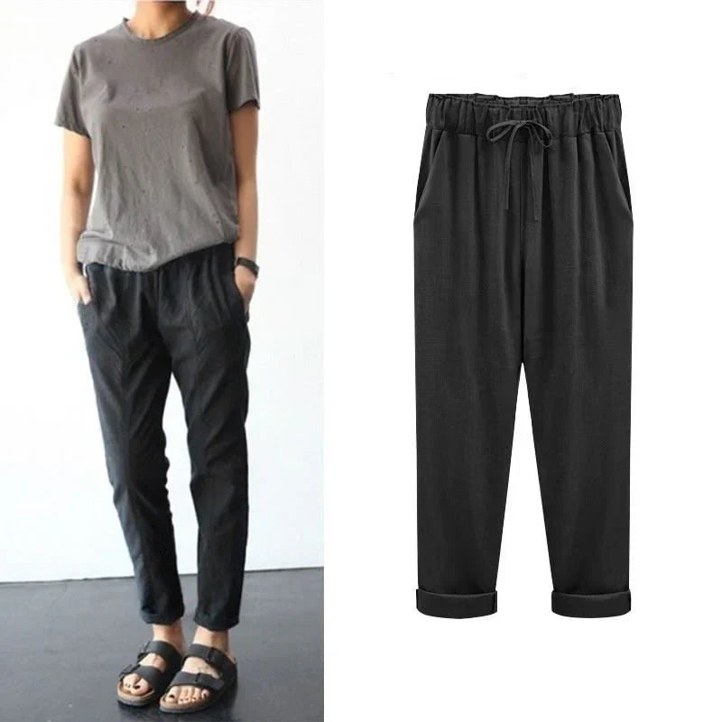 Cotton linen trousers