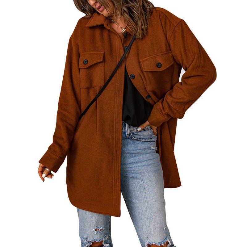 Women's Casual Woolen Coat