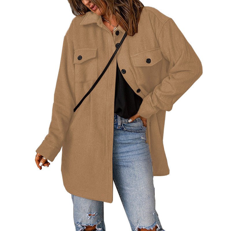 Women's Casual Woolen Coat