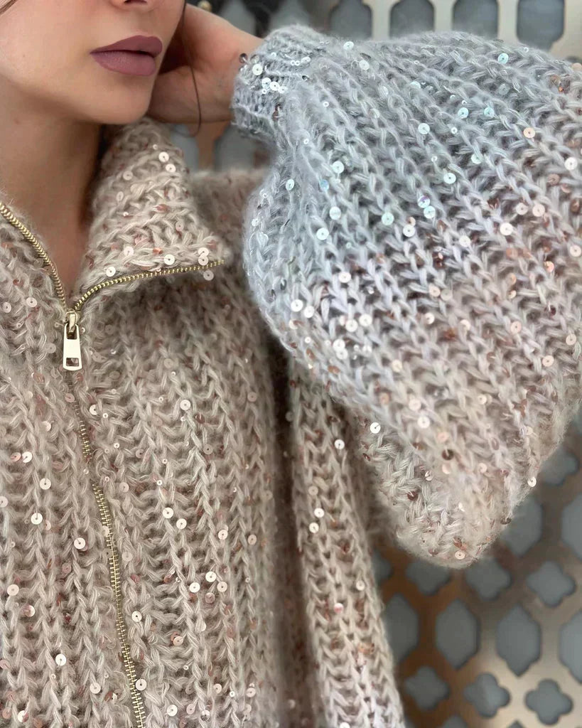 Pearl | Glittering Silk Cardigan