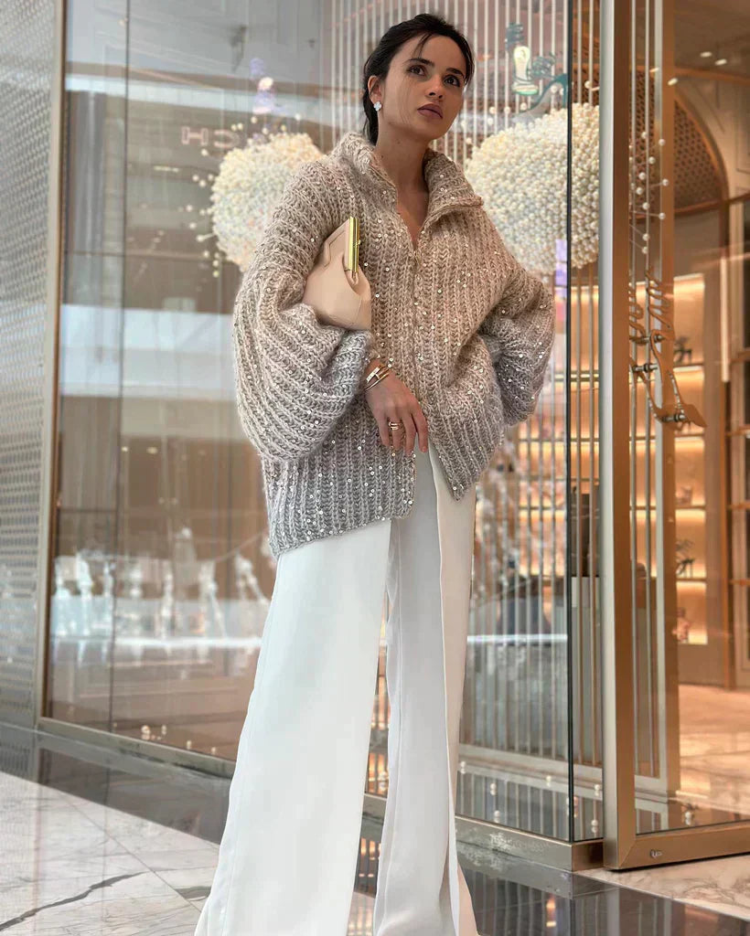 Pearl | Glittering Silk Cardigan
