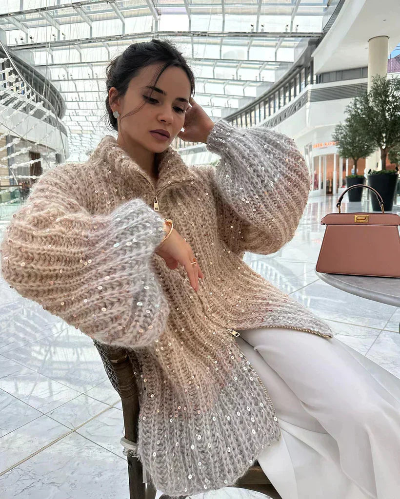 Pearl | Glittering Silk Cardigan
