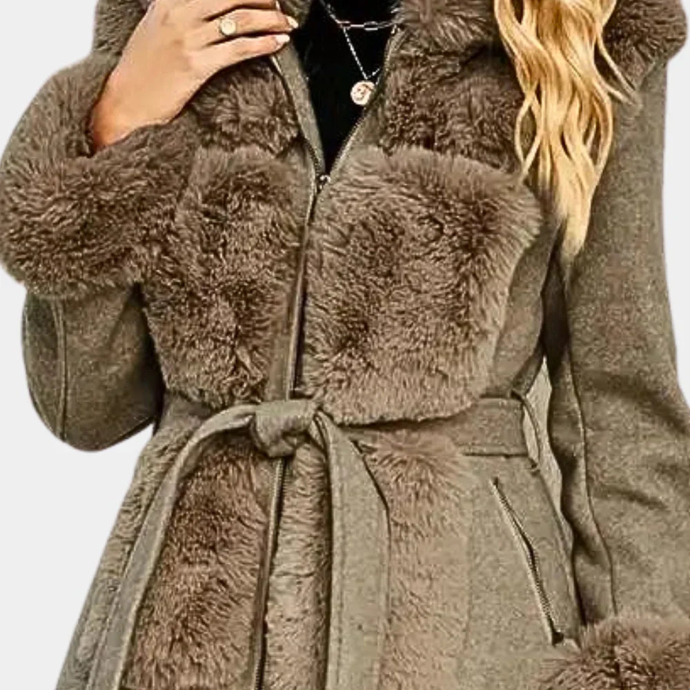 CHRISTINE - stylish plush coat for women