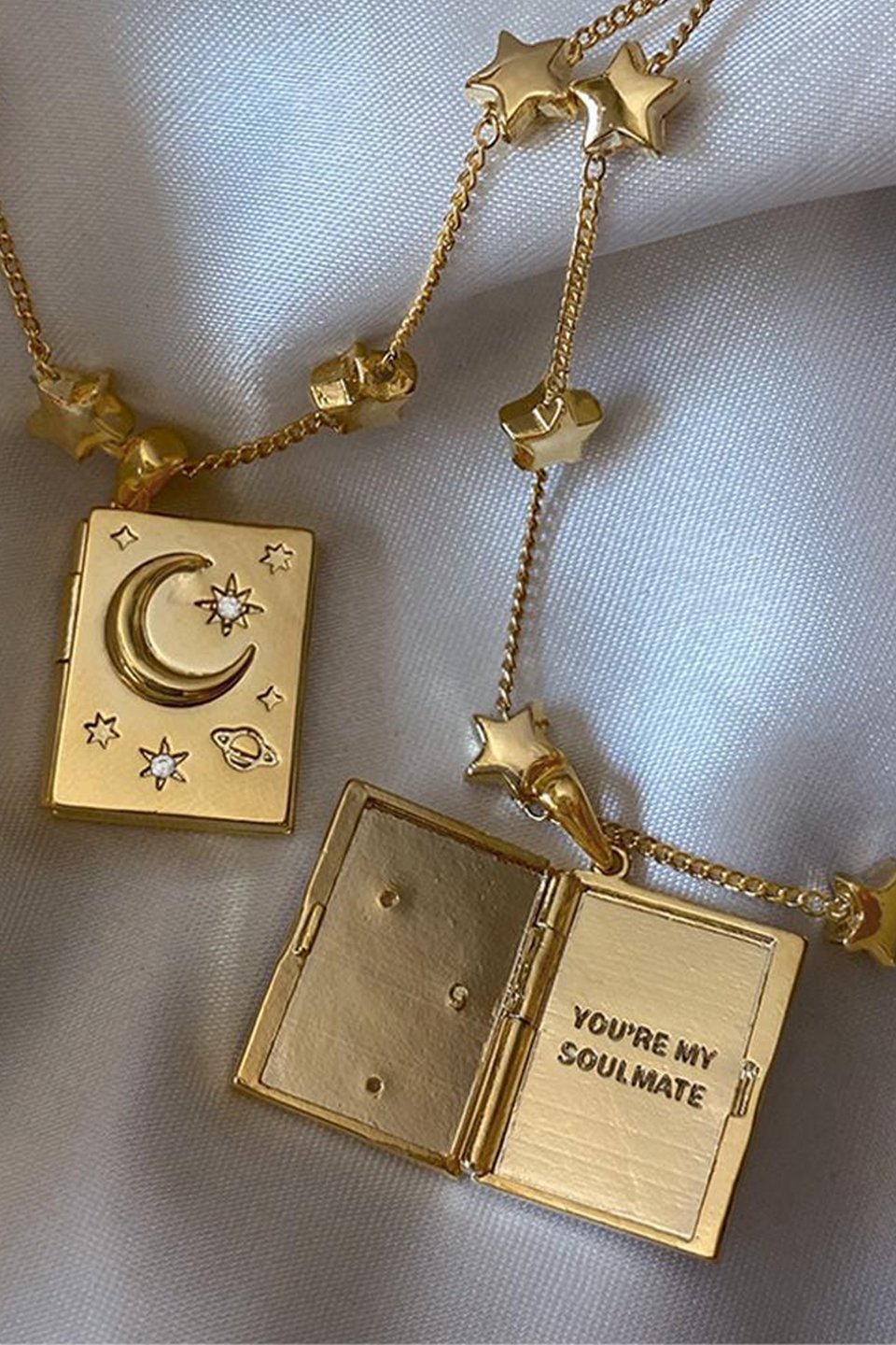 ¡®You're My Soulmate¡¯ Openable Constellation Book Necklace